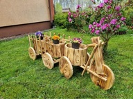 Bicykel s dreveným vozíkom