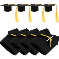 4 sady uzáverov na fľaše Mini Graduation 4 sady uzáverov na fľaše Mini Graduation