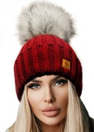 Poľská zimná teplá čiapka Woolk Rita pompom Poľská zimná teplá čiapka Woolk Rita pompom