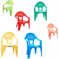 Odolná detská stolička s nápisom v mixe farieb