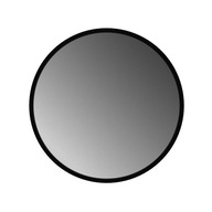 Osvetlené okrúhle čierne zrkadlo 50 cm s LED