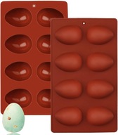2 kusy čokoládová forma na veľkonočné vajíčka, 8 dutín