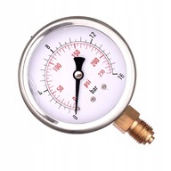 Glycerínový tlakomer 0-16 bar dole 1/4 palca CLOCK
