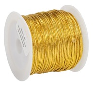 Šnúrka s lurexom, okrúhla, zlatá metalíza, 1mm, 30m Šnúrka s lurexom, okrúhla, zlatá metalíza, 1mm, 30m