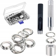Kožené očká 10 mm na tašky na topánky, 100 sád Kožené očká 10 mm na tašky na topánky, 100 sád