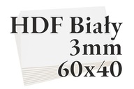 10x HDF White - 3mm - 60x40 cm - pre rezanie laserom