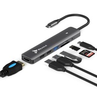 HUB USB-C 3.1 HDMI 4K PD 100W SD TF Reader ADAPTÉR 7v1 Apple M1 M2 HUB USB-C 3.1 HDMI 4K PD 100W SD TF Reader ADAPTÉR 7v1 Apple M1 M2