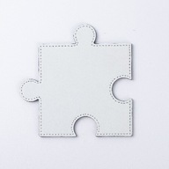 Kožené puzzle v tvare bieleho puzzle