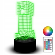 Soška LED Night Light RGB 3D Creeper Gravírovanie pre Minecraft Game Player Soška LED Night Light RGB 3D Creeper Gravírovanie pre Minecraft Game Player