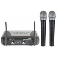2x VHF bezdrôtový mikrofón + KARAOKE DJ stanica