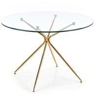 Okrúhly stôl 110 cm do jedálne Glamour KOYOS Gold