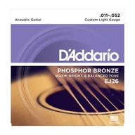 D'Addario EJ26 struny fosforového bronzu 11-52