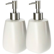 DÁVKOVAČ MYDLA NÁDOBA TEKUTINY BIELY 2 x 400ml DÁVKOVAČ MYDLA NÁDOBA TEKUTINY BIELY 2 x 400ml