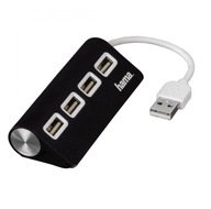 Rozbočovač - Hama Hub 1:4 USB 2.0 čierny Rozbočovač - Hama Hub 1:4 USB 2.0 čierny