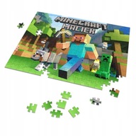 Puzzle + MENO + krabica MINECRAFT A4 110 el Puzzle + MENO + krabica MINECRAFT A4 110 el