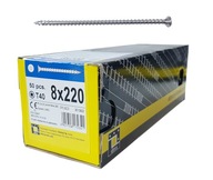 Tesárska skrutka CPS 8x220 kužeľová hlava s plným závitom Tesárska skrutka CPS 8x220 kužeľová hlava s plným závitom