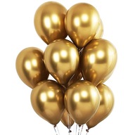 Zlaté CHROME balóniky XXL 50 ks Zlaté CHROME balóniky XXL 50 ks