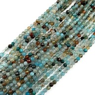 1154- Agat Mix Fazetovaná gulička 4mm Modrá šnúrka 1154- Agat Mix Fazetovaná gulička 4mm Modrá šnúrka
