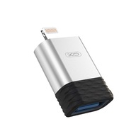 XO NB186 USB - Lightning OTG adaptér strieborný