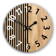 Drevené nástenné hodiny Dub NEPAL, 33 cm, tiché