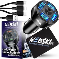 RÝCHLA NABÍJAČKA DO AUTO 7v1 QC 3.0 7A + KÁBL RÝCHLA NABÍJAČKA DO AUTO 7v1 QC 3.0 7A + KÁBL