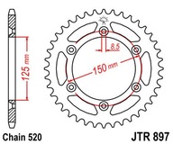 JT JTR897,45 ZADNÉ OZUBENÉ KOLO JT JTR897,45 ZADNÉ OZUBENÉ KOLO
