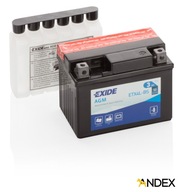 EXIDE ETX4L-BS YTX4L-BS Batéria CBTX4L-BS 3Ah EXIDE ETX4L-BS YTX4L-BS Batéria CBTX4L-BS 3Ah