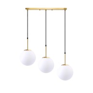 3-GUĽOVÉ ZÁVISNÉ LAMPA, SKLO MLIEČNE ZLATÉ BIELE 3-GUĽOVÉ ZÁVISNÉ LAMPA, SKLO MLIEČNE ZLATÉ BIELE