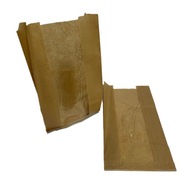 Šedé papierové vrecká s okienkom 150x60x295 mm - 1000 kusov Šedé papierové vrecká s okienkom 150x60x295 mm - 1000 kusov