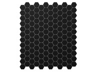 KERAMICKÁ MOZAIKA HEXAGON ČIERNA MATNÁ ČIERNA KERAMICKÁ MOZAIKA HEXAGON ČIERNA MATNÁ ČIERNA