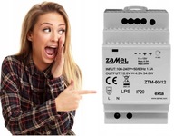 IMPULZNÝ NAPÁJAČ PRE DIN LIŠTU ZAMEL EXTA ZTM 60/12 IMPULZNÝ NAPÁJAČ PRE DIN LIŠTU ZAMEL EXTA ZTM 60/12