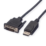 DisplayPort DVI kábel 24+1 M/M čierny 1m