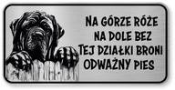 Pozor pes Mastiff znamenie vtipné