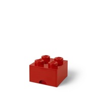 Červená zásuvka z LEGO kociek 25x25x18 cm
