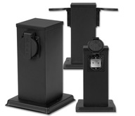 ELEKTRICKÝ ZÁHRADNÝ STĹP 2 ZÁSUVKY IP44 Čierny ELEKTRICKÝ ZÁHRADNÝ STĹP 2 ZÁSUVKY IP44 Čierny
