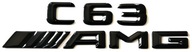 Mercedes C63 C 63 AMG znak odznak logo čierne