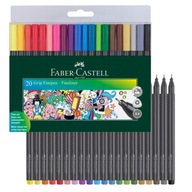 Jemné linky Faber-Castell Grip 20 farieb v puzdre