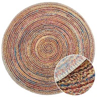 Plochý tkaný okrúhly koberec na balkón 80