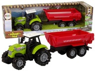 Zelený traktor s červeným zvukom prívesu Zelený traktor s červeným zvukom prívesu