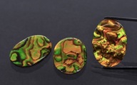 Žltá škrupina, vypuklý oválny tanier, 25x18 mm Žltá škrupina, vypuklý oválny tanier, 25x18 mm