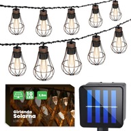 Girlanda z LED žiaroviek solárny panel záhradných svetiel Girlanda z LED žiaroviek solárny panel záhradných svetiel