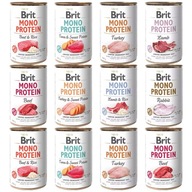 BRIT MONO MIX Smaków mokré krmivo pre psov 12 x 400 g, monoproteínové, bez obilnín BRIT MONO MIX Smaków mokré krmivo pre psov 12 x 400 g, monoproteínové, bez obilnín