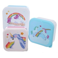 Sada 3 krabičiek na obed Rainbow Unicorn