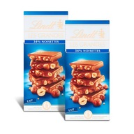 Lindt Les Grandes oriešková mliečna čokoláda 2x150g Lindt Les Grandes oriešková mliečna čokoláda 2x150g