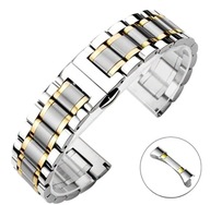 Náramok hodiniek 24 mm Zlato Strieborná oceľ BICOLOR Náramok hodiniek 24 mm Zlato Strieborná oceľ BICOLOR