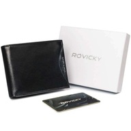 Široká, originálna pánska peňaženka z prírodnej RFID lícovej kože - Rovicky Široká, originálna pánska peňaženka z prírodnej RFID lícovej kože - Rovicky