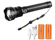 Výkonná pevná LED baterka 15000lm 1000m USB zoom Výkonná pevná LED baterka 15000lm 1000m USB zoom
