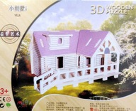 Drevené 3D puzzle Model fialkového domu