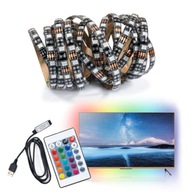Sada 5V RGB LED pásika na USB s diaľkovým ovládaním, 1m Sada 5V RGB LED pásika na USB s diaľkovým ovládaním, 1m