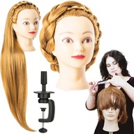 Kadernícka cvičná hlava, statív na uchytenie umelých vlasov, dĺžka 85 cm, blond Kadernícka cvičná hlava, statív na uchytenie umelých vlasov, dĺžka 85 cm, blond